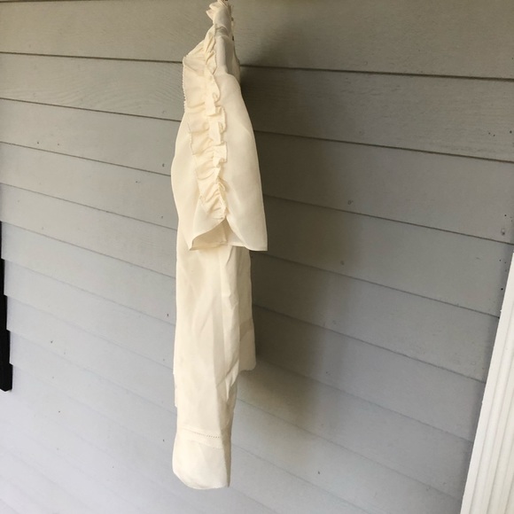 Ulla Johnson Blouse Silk Ivory Ruffles Sleeves Babydoll Isle US 0 - Picture 7 of 14